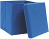 vidaXL Aufbewahrungsboxen mit Deckeln 4 Stk. 28x28x28 cm Blau 325196 Bild 3