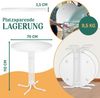 KESSER® Gastro Stehtisch klappbar - Gastronomie Bistrotisch rund - Wetterbeständiger Klapptisch Gartentisch - Runder Partytisch - Hitzebeständig - Stabil und sicher Weiß, Ø 70 cm, 2er Set Bild 6