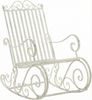 Schaukelstuhl ANNA Antik Outdoor - 56x90x94cm, Metall, Antik-Weiß | Gartenstuhl Liegestuhl Relaxstuhl Garten Terrasse Bild 1
