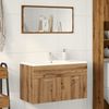 vidaXL Waschbeckenunterschrank Artisan-Eiche 90x38,5x46 Holzwerkstoff 856216 Bild 3