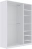 Marmex Möbel TRES SET N(B) Eckkleiderschrank ohne Türen, Eckkleiderschrank-Set groß, laminierte Spanplatte, weiß, 100/101x206x51 cm Bild 5