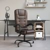 vidaXL Bürostuhl mit Massagefunktion Braun Kunstleder, Drehbar [349668] Bild 2