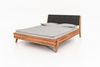 Bett Jetro 1 Sonderlänge 80x190 Kernbuche massiv Polsterkopfteil und Holzbeine Bild 1