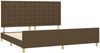 Doppelbett mit Kopfteil Stoff Dunkelbraun 200x200 cm Bild 4