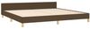 Doppelbett mit Kopfteil Stoff Dunkelbraun 200x200 cm Bild 5