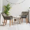 vidaXL Gartenstuhl mit Kissen 2 pcs Grau 62,5 x 55 x 82 cm Poly-Rattan 42006214 Bild 3