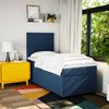 vidaXL Boxspringbett mit Matratze Blau 100x200 cm Stoff 3292705 Bild 4