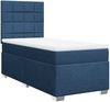 vidaXL Boxspringbett mit Matratze Blau 100x200 cm Stoff 3292705 Bild 3