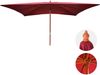 Sonnenschirm Florida, Gartenschirm Marktschirm, 3x4m Polyester/Holz 6kg ~ bordeaux Bild 3