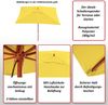 Sonnenschirm Florida, Gartenschirm Marktschirm, 3x4m Polyester/Holz 6kg ~ bordeaux Bild 2