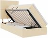 vidaXL LED-Speicherbett mit Matratze Creme 100 x 200 cm Stoff 3372337 Bild 2