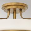 Elstead Lighting Harper Deckenleuchte Semi-Flush Medium 3-Light Messing Opalglas E27 Bild 2