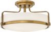 Elstead Lighting Harper Deckenleuchte Semi-Flush Medium 3-Light Messing Opalglas E27 Bild 1