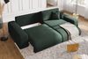 Ecksofa Schlaffunktion ausziehbar Bettkasten Polsterecke L-Couch in Cord Grün Bild 4