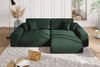 Ecksofa Schlaffunktion ausziehbar Bettkasten Polsterecke L-Couch in Cord Grün Bild 2
