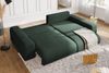 Ecksofa Schlaffunktion ausziehbar Bettkasten Polsterecke L-Couch in Cord Grün Bild 5
