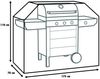Primaster atmungsaktive Schutzhülle Gasgrill 175x70x110 cm Grillwagen Abdeckung Bild 5