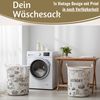 LS-LebenStil Wäschekorb Wäschesack Canvas Laundry 50cm Faltbar Wäschesammler (Vintage 62L Faltbar Wäschetruhe Wäschebox Wäschesammler, 1 St, Wäschesortierer Aufbewahrungsbox für Kleidung Handtücher Spielzeug) Bild 3