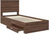 vidaXL Bettrahmen Braune Eiche und Silber 75 x 190 cm Holzwerkstoff 3409718 Bild 5