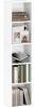 HOMCOM Bücherregal freistehendes Standregal mit verstellbaren Regalböden, Aktenregal für Wohnzimmer, Schlafzimmer, Büro 1-tlg, 30 x 24 x 133,5 cm, weiß Bild 5