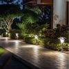 4x LED Solar Steckleuchten, Edelstahl, rund Bild 2