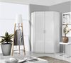 Eck-Kleiderschrank 2 CELLE Eckschrank in weiß hochglanz Bild 2