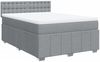 vidaXL Boxspringbett mit Matratze Hellgrau 160x200 cm Stoff 3289433 Bild 3