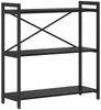 vidaXL Bücherregal Schwarz Eichen-Optik 80 x 30 x 85 cm Holzwerkstoff 868425 Bild 2