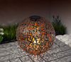 Dehner LED Solarleuchte Solarkugel Luanda, Ø 30/40 cm, Metall, Warmweiß, Kugel mit LED-Licht, Solar betrieben, 8 Stunden Leuchtdauer Bild 2