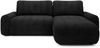 Selsey 'Lelu' Ecksofa mit Cordbezug, Schlaffunktion und Bettkasten, Schwarz, beidseitig Bild 5