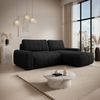 Selsey 'Lelu' Ecksofa mit Cordbezug, Schlaffunktion und Bettkasten, Schwarz, beidseitig Bild 2