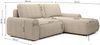 Selsey 'Lelu' Ecksofa mit Cordbezug, Schlaffunktion und Bettkasten, Schwarz, beidseitig Bild 4