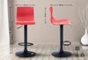 CLP Barhocker Hover Kunststoff mit Metall-Gestell,rot Metall matt schwarz Bild 2