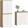 xonox. home Mehrzweckschrank (2-tlg) in weiß/Evoke Oak Nachbildung B/H/T ca.: 140 x 175 x 37 cm Bild 5