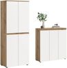 xonox. home Mehrzweckschrank (2-tlg) in weiß/Evoke Oak Nachbildung B/H/T ca.: 140 x 175 x 37 cm Bild 4