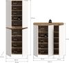 xonox. home Mehrzweckschrank (2-tlg) in weiß/Evoke Oak Nachbildung B/H/T ca.: 140 x 175 x 37 cm Bild 3