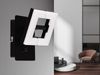 LED Wandstrahler Schwarz / Weiß mit Schalter, Spot geteilt, Breite 10cm Bild 5