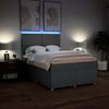 vidaXL Boxspringbett mit Matratze Dunkelgrau 140x190 cm Stoff 3293569 Bild 4