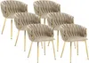 Vente-unique - ELEGANO Stuhl SamtStoff Beige - B 59 cm x H 74 cm x L 57 cm Bild 2