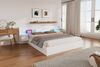 Doppelbett 180×200 cm mit USB, Steckdose, LED-Beleuchtung und Stauraum Weiß Bild 5