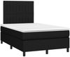 Boxspringbett mit Matratze & LED Stoff Schwarz 120x200 cm, Härtegrad: H2 [3135023] Bild 3