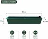 Hossi's Wholesale 4X Blumenkasten 80 cm mit Bewässerungssystem & Untersetzer Grün – Balkonkasten Pflanzkasten Kunststoff UV-beständig Wetterfest für Balkon Terrasse Garten Fensterbank Bild 2