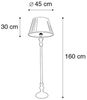 Qazqa Stehlampe Classico, Dimmbar, LED wechselbar, Extra-Warmweiß, QAZQA Stehlampe, e27, Crème, Holz, Retro Bild 3