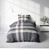 One Home Bettwäsche Winter Gestreift Modern, Biber, 2 teilig, kariert streifen, kuschelig warme weiche Baumwolle Flanell Bild 2