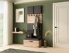 Beautysofa Garderobenschrank MARGARET I mit gepolsterten Paneelen und Kleiderhaken Bild 2