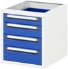 Rau Unterbaucontainer 480x600x545mm 4xSchublade lichtgrau/enzianblau Bild 1