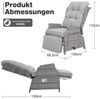 HOMECALL Rattanstuhl Gartensessel Indoor Verstellbar Liegestuhl Gartenliege balkonliege (Wetterfester Rahmen, klappbarem Beistelltisch und Fußstütze, 1 St), COMLAX FIELD Bild 4