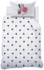MTOnlinehandel Babybettwäsche Minnie Mouse 100x135 + 40x60 cm, 100 % Baumwolle, Biber, 2 teilig, süße Disney Minnie Maus mit vielen Herzchen in rosa, weiß & rot Bild 1