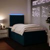 vidaXL Boxspringbett mit Matratze Blau 120x200 cm Samt 3293192 Bild 5