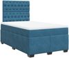 vidaXL Boxspringbett mit Matratze Blau 120x200 cm Samt 3293192 Bild 3